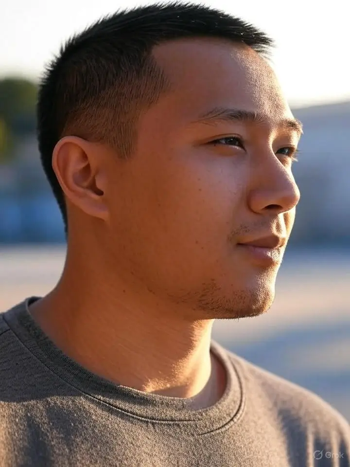 Brush Up with Low Taper 1 Low Taper Fade Undercut with Middle Part