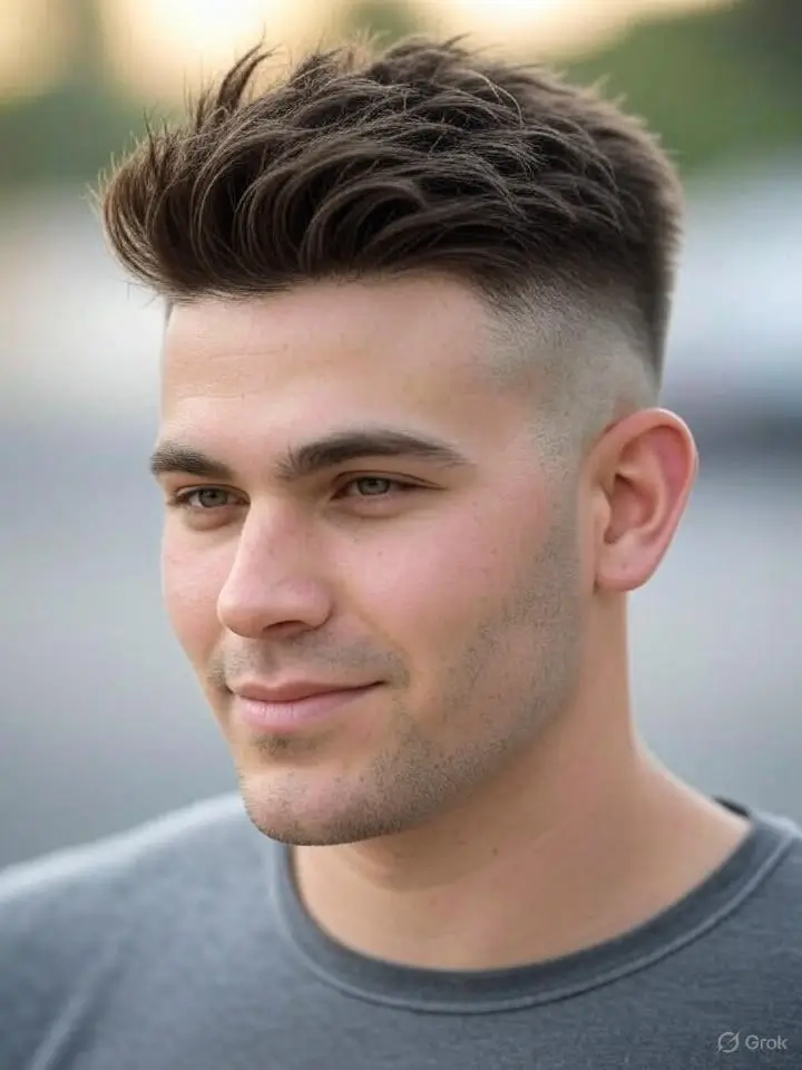 Low Drop Taper with Messy Hair 1 Classic Low Drop Taper with Messy Top