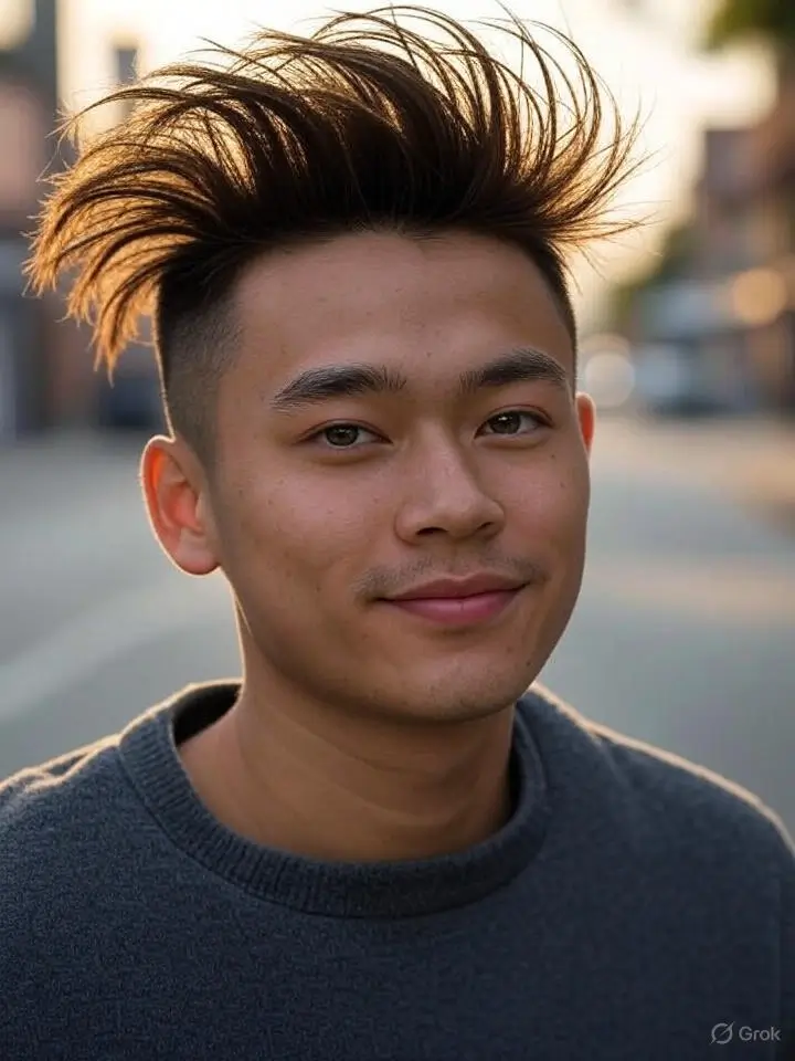 Low Drop Taper with Messy Hair 7 Low Drop Fade with Messy Top
