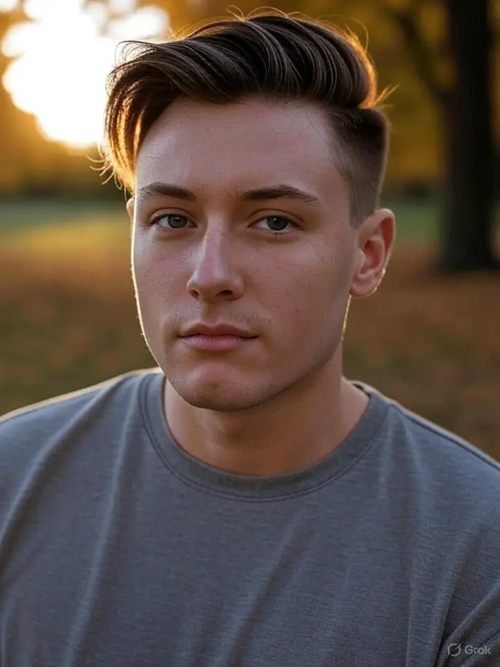 Low Drop Taper with Messy Hair 9 Low Drop Taper with Long Messy Top