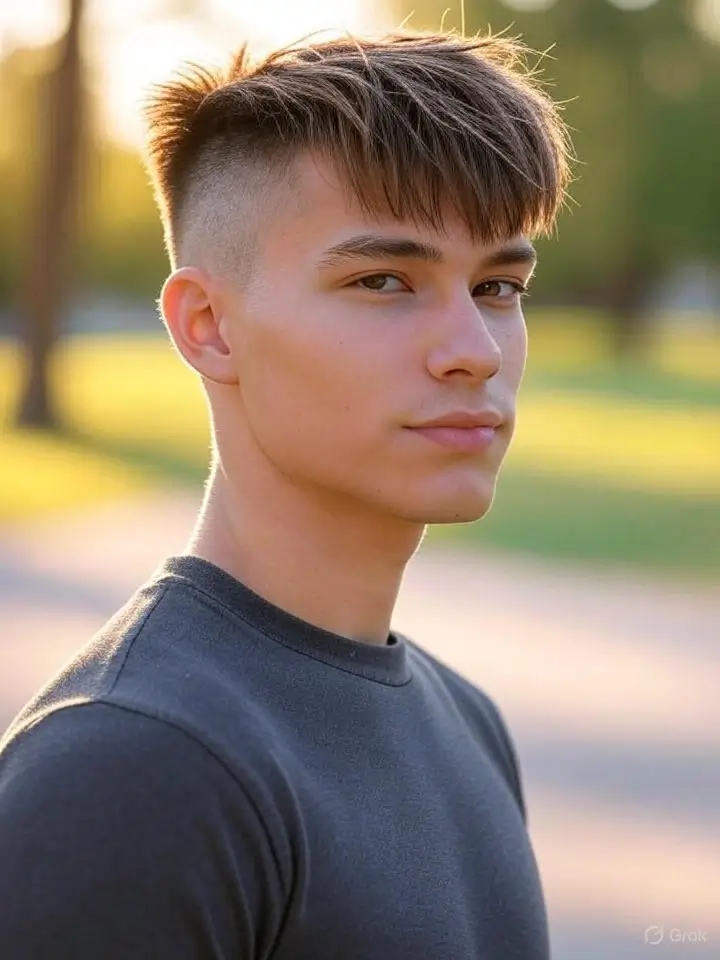 Low Drop Taper with Messy Hair 15 Low Drop Fade with Messy Fringe