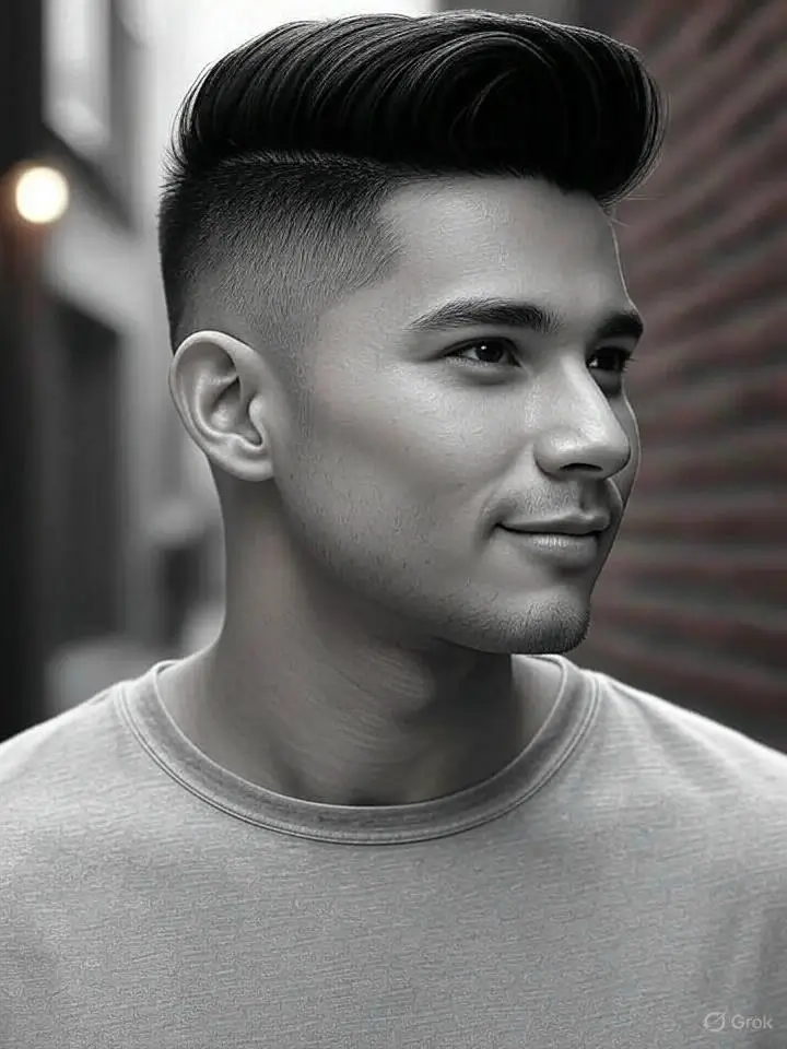Side Swept Short Hair with a Low Taper 3 Mid Taper Fade