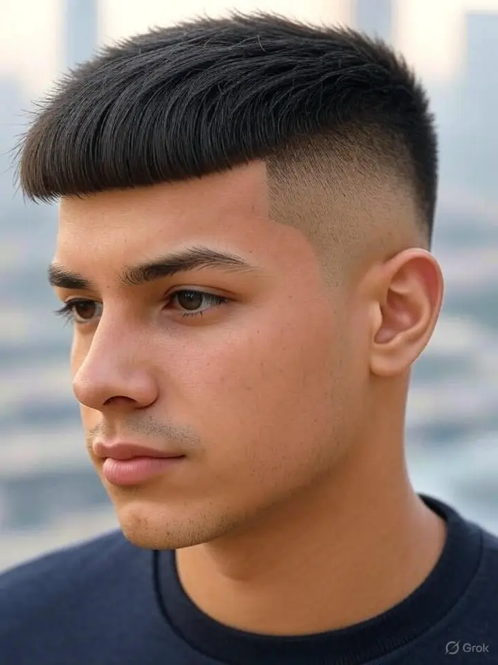 Thick Fluffy Style with Low Taper 1 Low Taper Fade with Fluffy Fringe Transformation