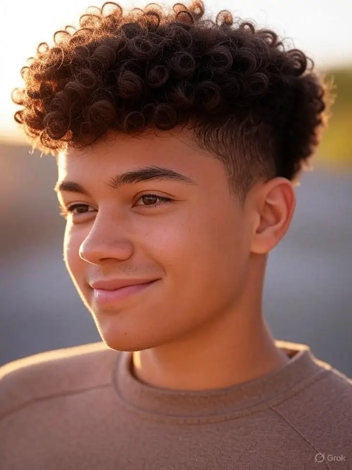 Thick Fluffy Style with Low Taper 7 Thick Fluffy Style with Low Taper for Curly Hair