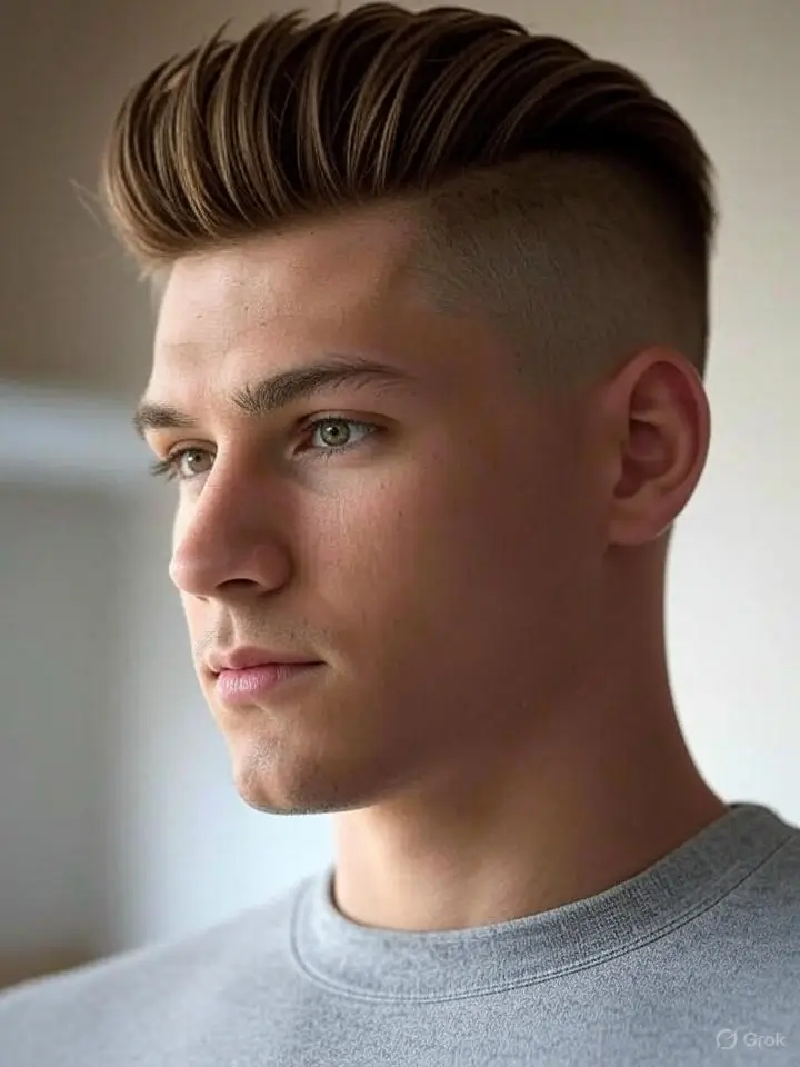 Faux Hawk with Low Taper Fade 2 Faux Hawk Taper Fade Haircut