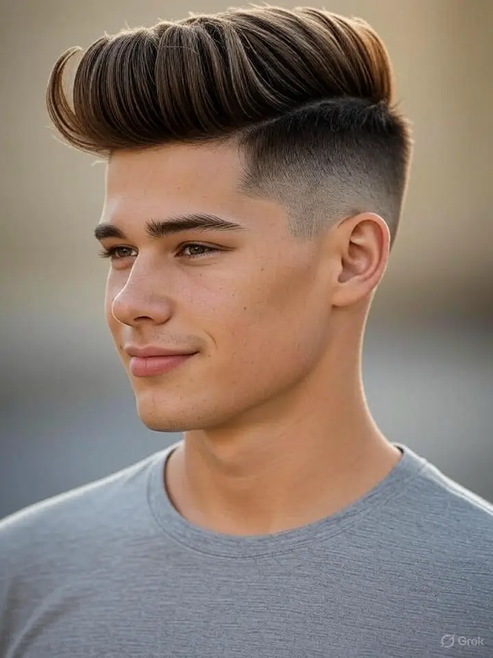Brush Back with Taper Fade and Line Up 4 Taper Fade Brush Up