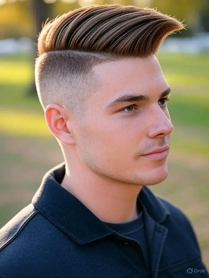Faux Hawk with Low Taper Fade 4 Mid Fade Faux Hawk