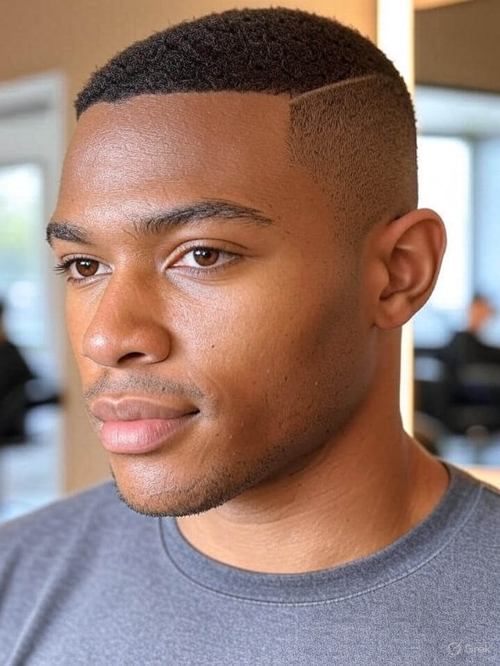 Low Taper Fade with Buzz Cut 6 Low Taper Fade Buzz Cut with Straight Hair