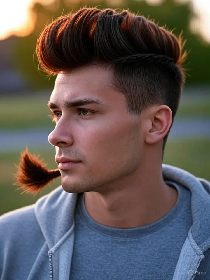 Faux Hawk with Low Taper Fade 5 Faux Hawk Mullet