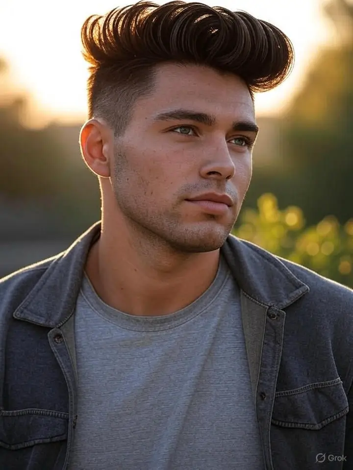 Messy French Crop with Low Taper Fade
