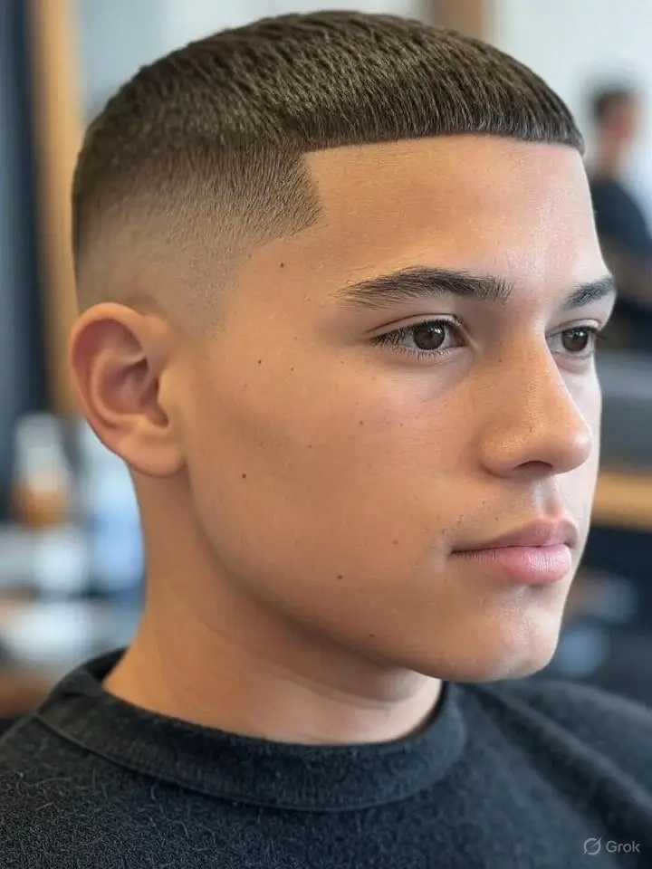 Textured Short Hair with Low Taper Fade 2 Textured Short Hair with Low Taper Fade Straight Hair