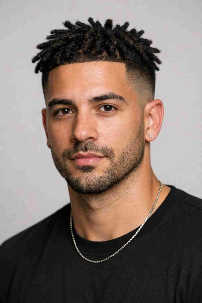 Short Locs with Taper