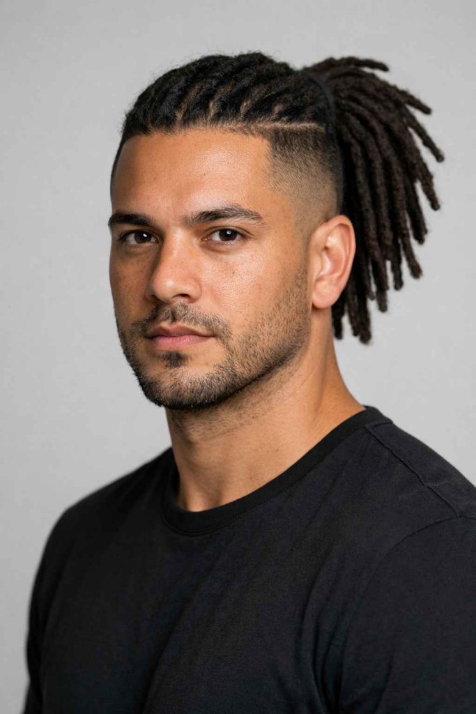 Undercut with Ponytail Locs