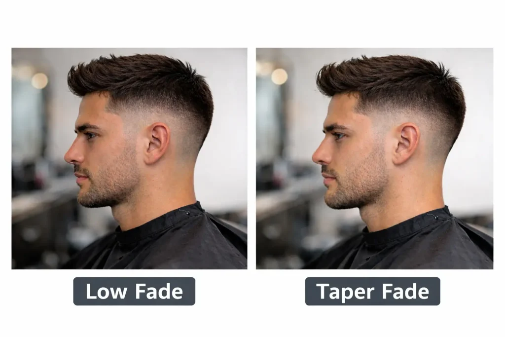 low taper vs low fade
