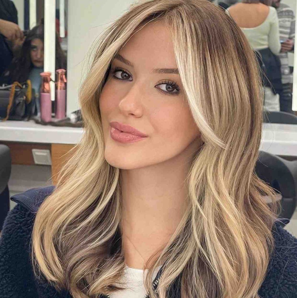 Dimensional Blonde with Face Framing Highlights