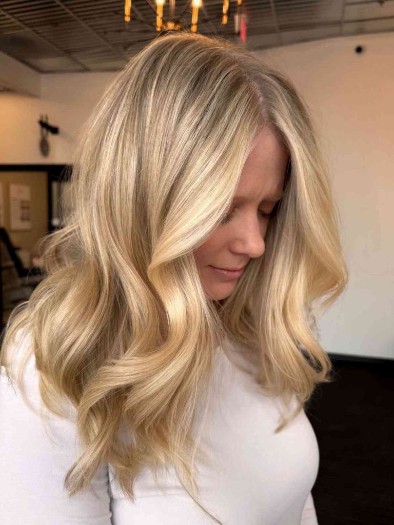 Long Straight Buttery Blonde Hair